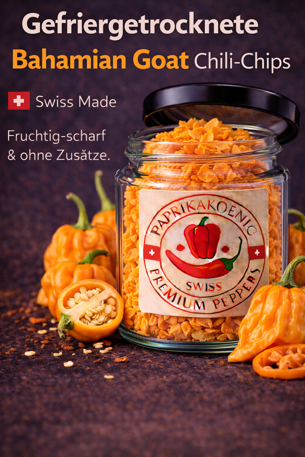 gefriergetrocknete Chili "Bahamian Goat" Chips