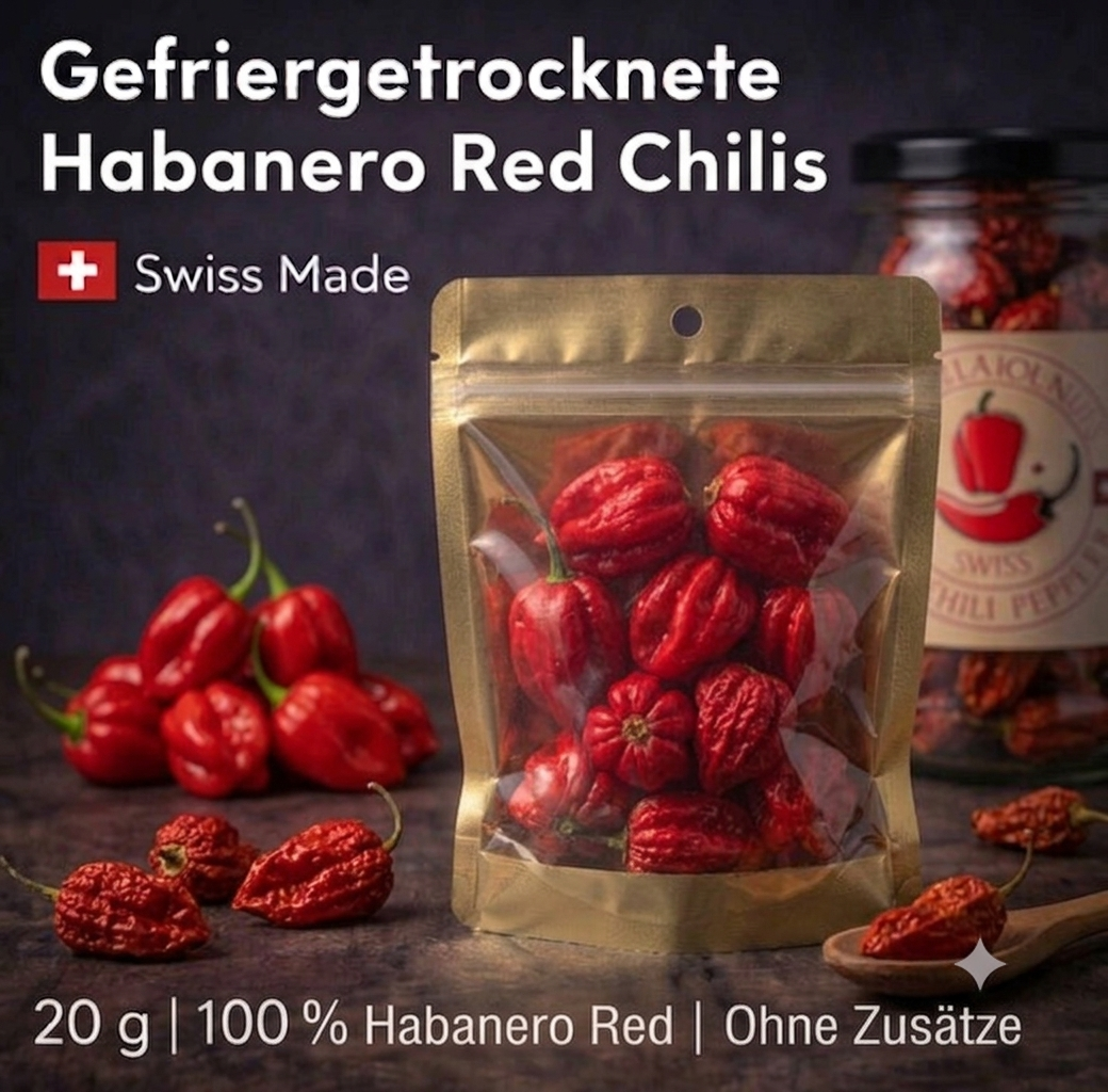 HABANERO ROT – GANZE GEFRIERGETROCKNETE PREMIUM-CHILIS