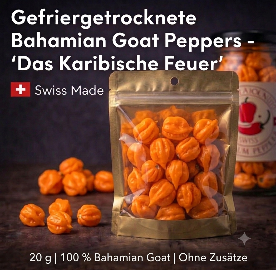BAHAMIAN GOAT – GANZE GEFRIERGETROCKNETE PREMIUM-CHILIS