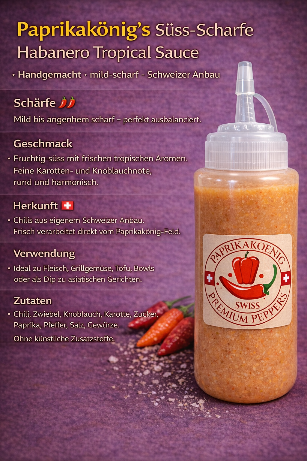 Paprikakönig's Süss-Scharfe Habanero Tropical Sauce