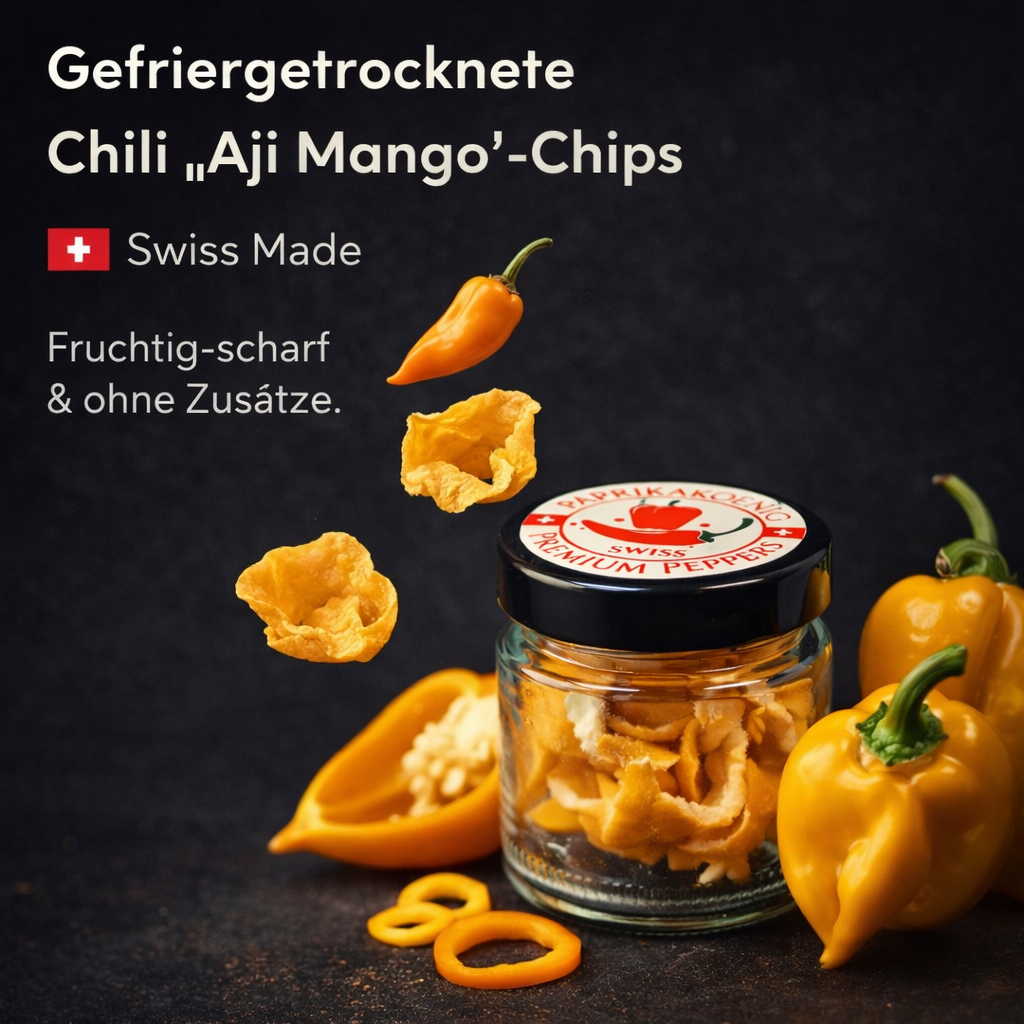 gefriergetrocknete Chili "Aji Mango" Chips