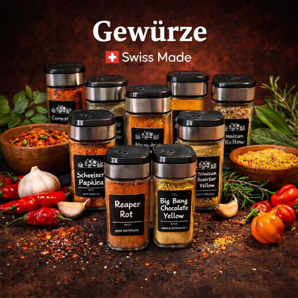 Gewürze abgefüllt im Glas