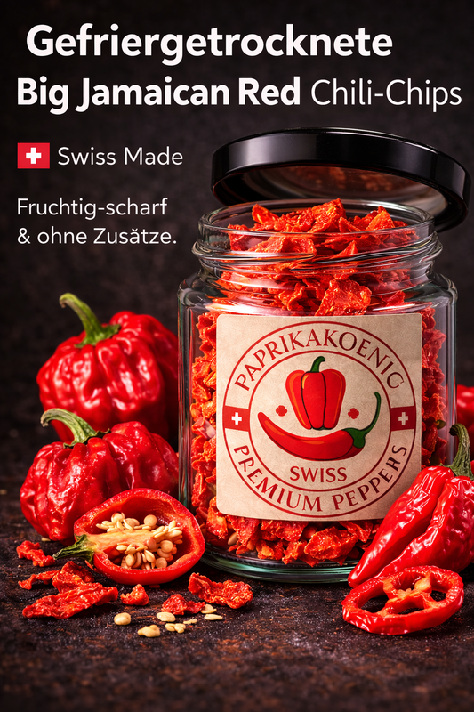 gefriergetrocknete Chili "Big Jamaican Red "Chips