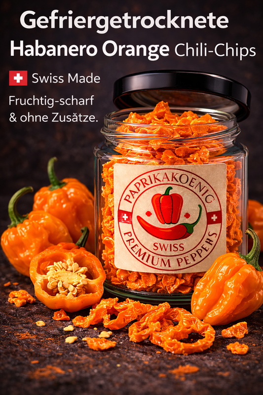 gefriergetrocknete Chili "Habanero Orange "Chips