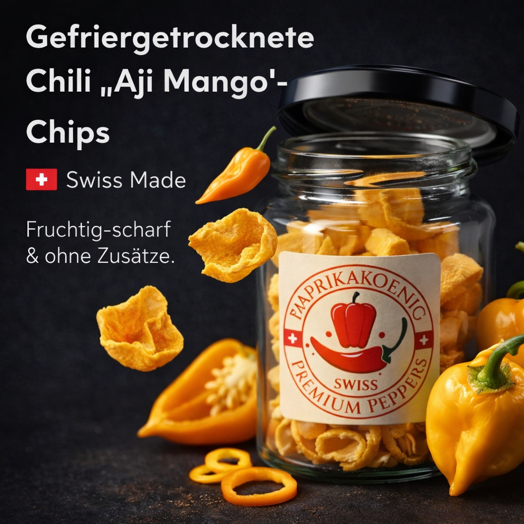 gefriergetrocknete Chili "Aji Mango" Chips