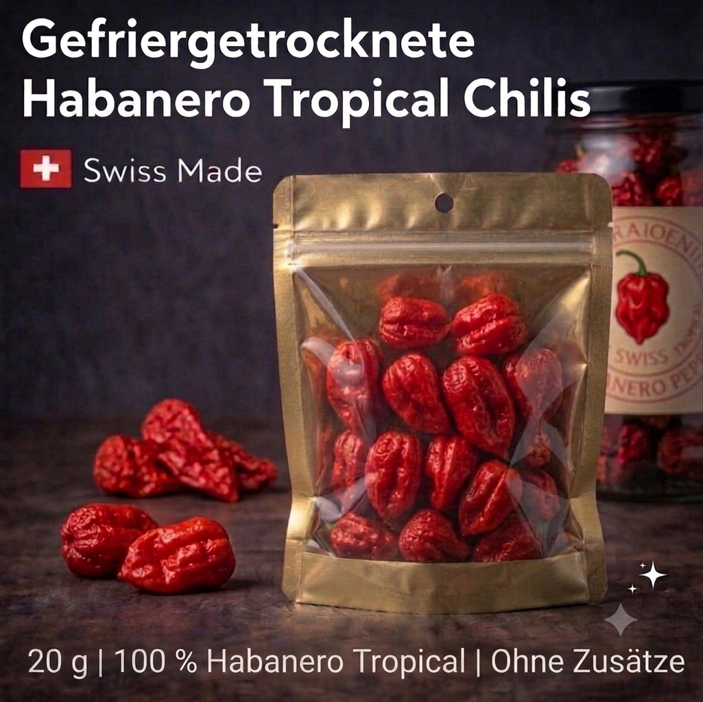 HABANERO TROPICAL – GANZE GEFRIERGETROCKNETE PREMIUM-CHILIS