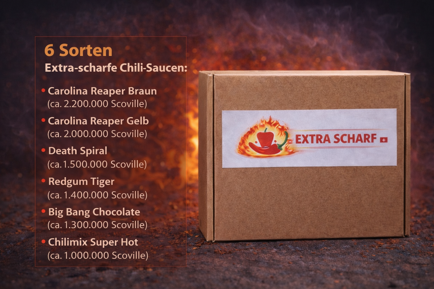 Geschenksset Chili Sauce Extra Scharf