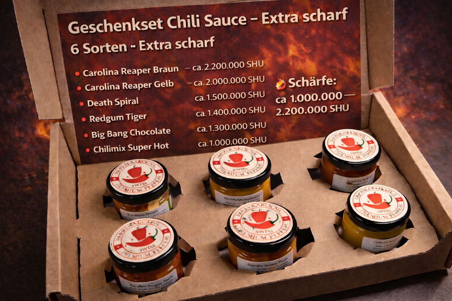 Geschenksset Chili Sauce Extra Scharf